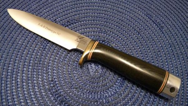 BlackJack Classic Blades Wildfowler Effingham IL USA R&D Prototype 1996 Micarta Fixed Blade Knife BlackJack Classic Blades Wildfowler Effingham IL USA R&D Prototype 1996 Micarta Fixed Blade Knife