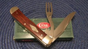 Case XX USA 2000 Rosewood 7254HB SS Take Apart Hobo Trapper Knife in Box