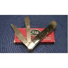 Case XX USA 2 Dot (1998) Dark Black Rogers Bone 6240 SS Deg Leg Trapper Knife in Box Case XX USA 2 Dot (1998) Dark Black Rogers Bone 6240 SS Deg Leg Trapper Knife in Box