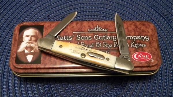 C Platts' Sons USA Burnt Stag 05263 SS Eisenhower Knife in Box c.2005 C Platts' Sons USA Burnt Stag 05263 SS Eisenhower Knife in Box c.2005