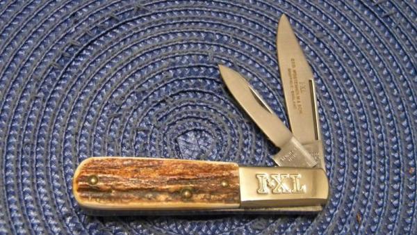 I* X.L. George Wostenholm & Son Sheffield England Stag Barlow Knife I* X.L. George Wostenholm & Son Sheffield England Stag Barlow Knife