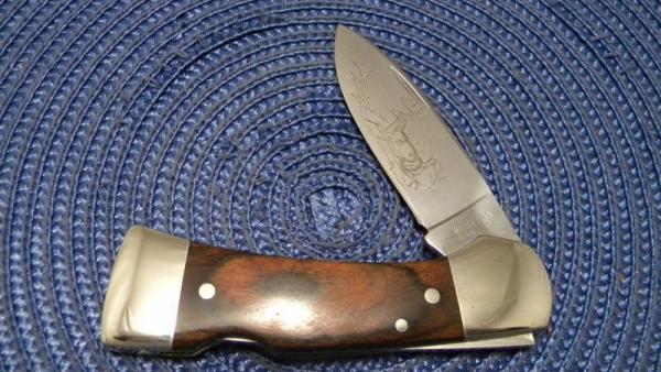 Western USA 532 H Wood Westlock Lockback Knife c.1984 Western USA 532 H Wood Westlock Lockback Knife c.1984