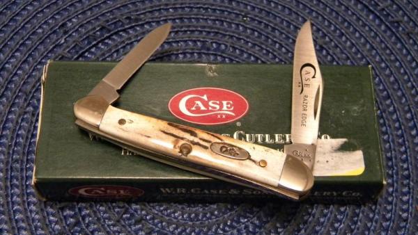 Case XX USA 2007 Stag 52109X SS Razor Edge Baby Copperhead Knife - NIB