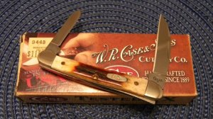 Case XX USA 2009 Red Stag R52109W SS Wharncliffe Baby Copperhead Knife - NIB