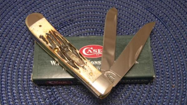 Case XX USA 2003 Bone Stag 6.5254 SS Trapper Knife - NIB Case XX USA 2003 Bone Stag 6.5254 SS Trapper Knife - NIB