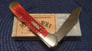 Case XX USA 2001 Pocket Worn Old Red Bone 61549L SS Copperlock Knife - NIB