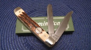 Remington USA Stag 18698 Trapper Knife - NIB