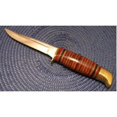 Boker Solingen Germany Alemania 190 Stacked Leather Fixed Blade Sheath Knife c.1960-1970 Boker Solingen Germany Alemania 190 Stacked Leather Fixed Blade Sheath Knife c.1960-1970