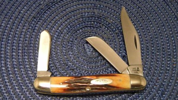 Case XX Stainless USA 4 Dot (1976) Stag 5347 HP SSP Razor Edge Stockman Knife Case XX Stainless USA 4 Dot (1976) Stag 5347 HP SSP Razor Edge Stockman Knife