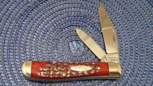 Case XX USA 9 Dot (1971) Bone 6207 Mini Trapper Knife