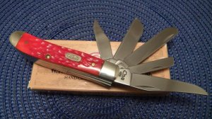 Case XX USA 4 Dot (1996) Dark Red Bone 6507 SS 5 Blade Mini Trapper Knife - NIB