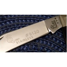 Queen Stainless #9130 Delrin Slimline Trapper Farmers Jack Knife c.1982