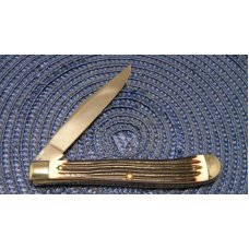 Queen Steel #11 Imitation Winterbottom Bone Slimline Trapper Farmers Jack Knife c.1960's Queen Steel #11 Imitation Winterbottom Bone Slimline Trapper Farmers Jack Knife c.1960's