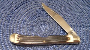 Queen Steel #11EO Imitation Winterbottom Bone Slimline Trapper Farmers Jack Knife c.1976