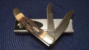 Ka-Bar 1184 USA Delrin Folding Hunter Knife in Box c.1966-1982