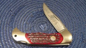 United Boker Solingen Germany Red Bone UC 151 Jaguar Lockback Knife