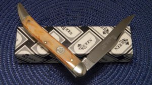 Queen Steel Made In USA BB7 Burnt Bone Toothpick Knife c.1993 in Box