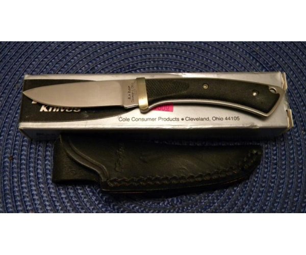 KaBar Cleveland Ohio 1227 Stainless Hong Kong Fixed Blade Sheath Knife