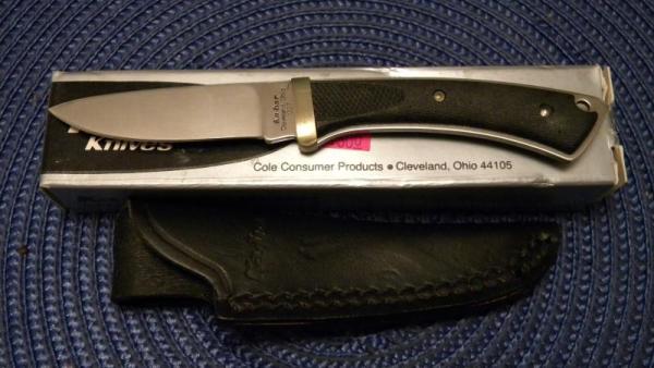 Ka-Bar Cleveland Ohio 1227 Stainless Hong Kong Fixed Blade Sheath Knife in Box c.1966-1982 Ka-Bar Cleveland Ohio 1227 Stainless Hong Kong Fixed Blade Sheath Knife in Box c.1966-1982