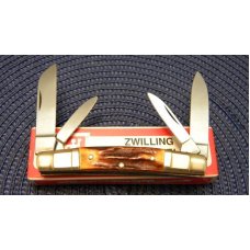 JA Henkels Solingen Germany Hand Honed Stag Congress Knife in Box JA Henkels Solingen Germany Hand Honed Stag Congress Knife in Box
