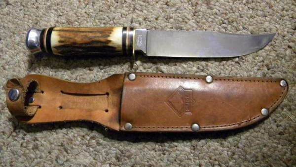 Puma Germany Stag Skinner w/Saw Teeth Fixed Blade Sheath Knife Puma Germany Stag Skinner w/Saw Teeth Fixed Blade Sheath Knife