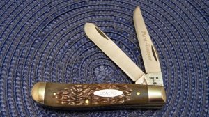 Case XX SS USA 9 Dot (1981) Bone 6207 SP SSP Mini Trapper Knife