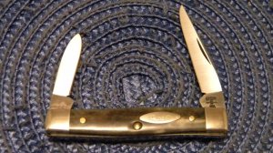 Case XX SS USA 8 Dot (1982) Appaloosa Bone A62033 SS Pen Knife