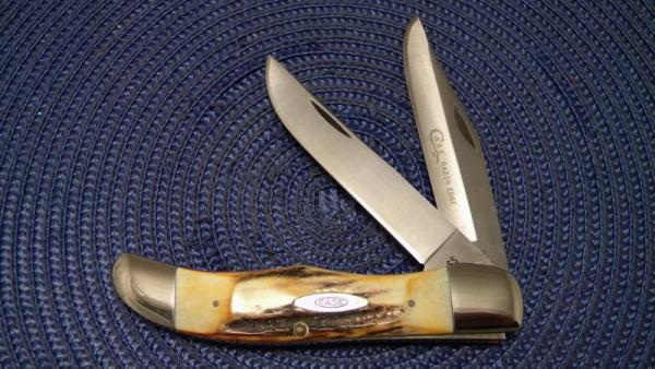 Case XX USA 4 Dot (1976) Stag 5265 SAB SSP Razor Edge Folding Hunter Knife Case XX USA 4 Dot (1976) Stag 5265 SAB SSP Razor Edge Folding Hunter Knife