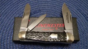 Winchester Trademark USA 1988 Bone 3904 Whittler Knife in Box