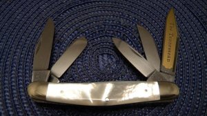 Fight'n Rooster Frank Buster Cutlery Co. Germany Pearl The Tennessean Stockman Knife