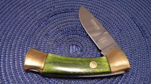 Boker Solingen Germany Stainless Tree Brand Green Bone 3000 440C Lockback Knife