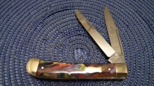 Bulldog Brand Hammer Forged Solingen Germany Celluloid Prototype Trapper Knife c.1995
