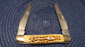 Case XX USA 2003 Antique Bone First Production Run SS Muskrat Knife