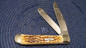 Case XX USA 2003 Antique Bone First Production Run 6254 SS Trapper Knife