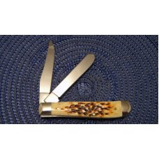 Case XX USA 2003 Antique Bone First Production Run 6207 SS Mini Trapper Knife Case XX USA 2003 Antique Bone First Production Run 6207 SS Mini Trapper Knife