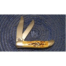 Case XX USA 2003 Antique Bone First Production Run 62165 T.H. SS Tiny Folding Hunter Knife Case XX USA 2003 Antique Bone First Production Run 62165 T.H. SS Tiny Folding Hunter Knife