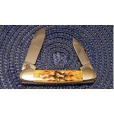 Case XX USA 2003 Antique Bone First Production Run 62132 SS Baby Butterbean Canoe Knife Case XX USA 2003 Antique Bone First Production Run 62132 SS Baby Butterbean Canoe Knife