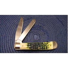 Case XX USA 2002 Green Bone Limited Edition 6254 SS Trapper Knife Case XX USA 2002 Green Bone Limited Edition 6254 SS Trapper Knife