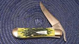 Case XX USA 2002 Green Bone Limited Edition 61953 L SS Russlock Knife