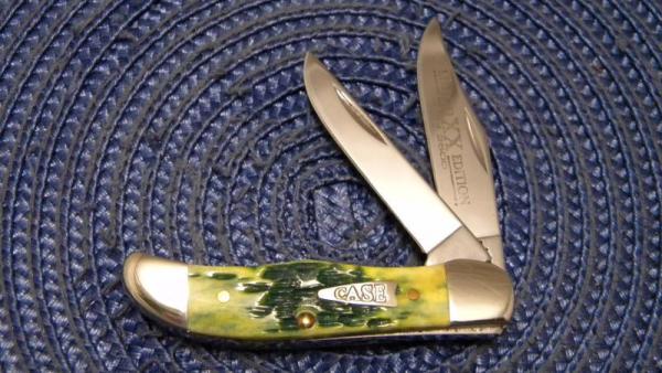 Case XX USA 2002 Green Bone Limited Edition 62165 T.H. SS Tiny Folding Hunter Knife Case XX USA 2002 Green Bone Limited Edition 62165 T.H. SS Tiny Folding Hunter Knife
