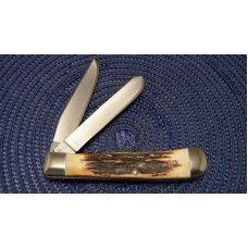 Case XX Stainless USA 4 Dot (1976) Stag 5254 SSP Razor Edge Trapper Knife Case XX Stainless USA 4 Dot (1976) Stag 5254 SSP Razor Edge Trapper Knife