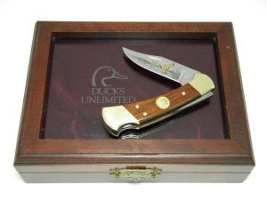 Buck 112 USA Wood Ducks Unlimited 50th Anniversary 1937-1987 Folding Hunter Lockback Knife in Box