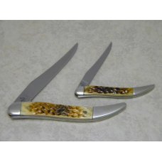 Case XX USA 2001 Bone 610096 SS & 610094 SS Toothpick Knife Set in Tin Box Case XX USA 2001 Bone 610096 SS & 610094 SS Toothpick Knife Set in Tin Box
