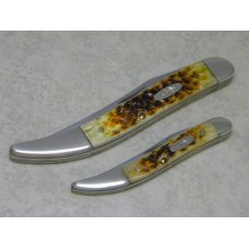 Case XX USA 2001 Bone 610096 SS & 610094 SS Toothpick Knife Set in Tin Box Case XX USA 2001 Bone 610096 SS & 610094 SS Toothpick Knife Set in Tin Box