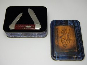 Case XX USA 3 Dot (1997) Pocket Worn Red Bone 62131 SS Canoe Knife in Box
