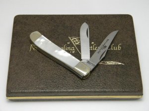 Parker Cut. Co. Japan 1981 North Carolina Cutlery Club Pearl Trapper Knife in Box