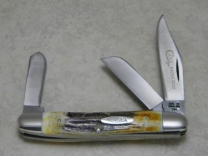 Case XX Stainless USA 4 Dot (1976) Stag 5347 HP SSP Razor Edge Stockman Knife