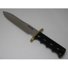 Randall Model 14 Finger Grooved Micarta Attack Saw Teeth Fixed Blade Knife with Byrds Riveted Sheath