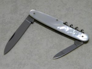 WB Wilh. Bruckmann Solingen Germany Rostfrei Pearl Corkscrew Knife