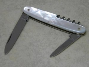 Gust Haker Solingen Germany Pearl Corkscrew Knife
